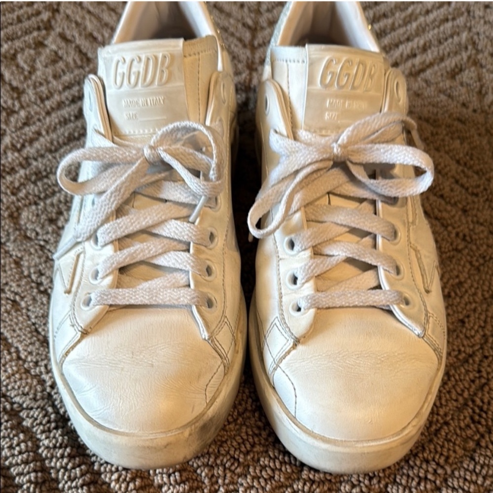 GOLDEN GOOSE pure star sneakers white sparkle authentic excellent condition 36 - Picture 2 of 9